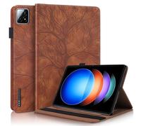 Succtopy Funda para Xiaomi Pad 6S Pro 12.4 Pulgadas 2024 Ultra Slim PU Protectora Tableta Cover con Función de Soporte,Carcasa con Soporte Pencil Xiaomi Pad 6S Pro Marrón