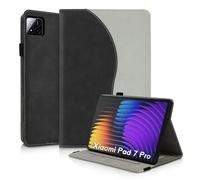 Succtopy Funda para Xiaomi Pad 7/Pad 7 Pro 11.2 Pulgadas 2025 Ultra Slim PU Protectora Carcasa con Función de Soporte Cover con Soporte Pencil Negro