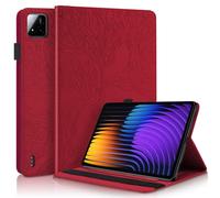 Succtopy Funda para Xiaomi Pad 7/Pad 7 Pro 11.2 Pulgadas 2025 Ultra Slim PU Protectora Tableta Cover con Función de Soporte Carcasa con Soporte Pencil Rojo