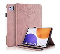 Succtopy Funda para Xiaomi Pad 7S Pro 2025 12.5 Pulgadas Ultra Slim PU Protectora Tableta Cover con Función de Soporte Carcasa con Soporte Pencil para Xiaomi Pad 7S Pro 12.5" 2025 Oro Rosado