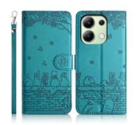 Succtopy Funda para Xiaomi Redmi Note 13 4G Flip Fundas de Cuero PU Premium Cover Xiaomi Redmi Note 13 4G Magnético Tarjetero y Suporte Silicona Carcasa Compatible con Redmi Note 13 4G Azul