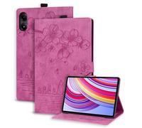 Succtopy Funda para Xiaomi Redmi Pad Pro 2024 12.1 Pulgadas Ultra Slim PU Protectora Tableta Carcasa con Soporte Pencil, Función de Soporte para Xiaomi Redmi Pad Pro Rosa roja