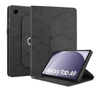 Succtopy Funda Samsung Galaxy Tab A9 8.7 Pulgadas 2023 SM-X110/X115 Rotación de 360 Grados Carcasa con Función de Soporte PU Protectora Tableta Cover Samsung Galaxy Tab A9 8.7" 2023 Negro