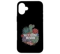 Succulent Hunter Plant Lover Gardening Botanical Design Carcasa para iPhone 16 Plus