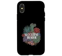 Succulent Hunter Plant Lover Gardening Botanical Design Carcasa para iPhone X/XS