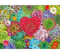 Ravensburger Succulent Love - Rompecabezas de 500 piezas | Diseño visualmente calmante | Tema de plantas purificadoras de aire | Materiales certificados FSC