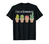 Succulent Plant Gardening Botanical Aloe and Cactus Camiseta