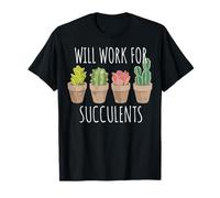 Succulent Plant Gardening Botanical Aloe and Cactus Camiseta