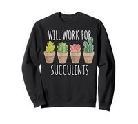 Succulent Plant Gardening Botanical Aloe and Cactus Sudadera