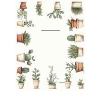 Succulent Plant Notebook: Cute Cactus and Houseplant Wide Ruled Journal for Writing, Notes, and School - 8.5" x 11", 120 Pages