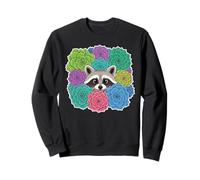 Succulent Raccoon Gardening Green Thumb Crew Sudadera