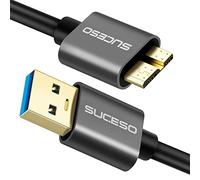 SUCESO Cable Micro B 3.0 Cable USB 3.0 Tipo A a Micro B Macho 5Gbps (2M) | Cable de Sincronización para Discos duros Externos WD Toshiba Canvio Seagate Cables rápido 3.0 para Samsung Galaxy S5 Note 3