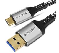 SUCESO Cable USB C a USB 3.1 Gen2 2M USB A a C 10Gbps Transferencia 3A Carga Rápida Android Auto Tipo C Cable Compatible con iPhone 16 15 Pro Max Galaxy S24 S23 S22 PS5 Huawei P30 P20 Externo SSD etc