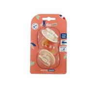 Sucettes-Dodie Gaia Sucettes Rondes 0-6M x2 (Couleur : Beige)