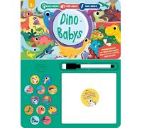 Such mich! Hör mich! Mal mich! Dino-Babys: Soundbuch mit 12 Sounds, Wimmelbildern, Zeichentafel und Stift I Ab 3 Jahren I 3-in-1: Suchen, Hören und Malen