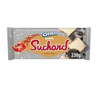 Suchard Oreo Turrón de Chocolate Blanco con Galleta Oreo, 230g