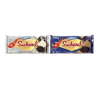 Suchard Turrón De Chocolate Blanco Y Galletas Oreo Navideño - 260 Gramos & Turrón De Chocolate Con Leche y Galletas Oreo Navideño - 260 Gramos