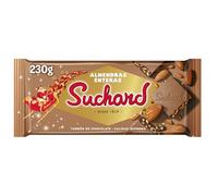 Suchard Tableta de Turrón de Chocolate con Leche con Almendras Enteras y Arroz Inflado 230g