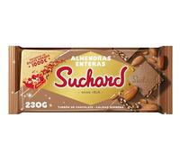 Suchard Tableta de Turrón de Chocolate con Leche con Almendras Enteras y Arroz Inflado 230g