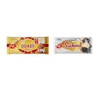 Suchard Turrón de Chocolate con Leche y Arroz Inflado, Tradicional Dulce Navideño - 230 g + Suchard Oreo Turrón de Chocolate Blanco con Galleta Oreo - 230 g