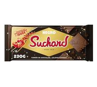 Suchard Turrón de Chocolate Negro con Arroz Inflado, Tradicional Delicia Navideña, Crujiente y Dulce - 230 g