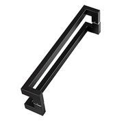 SUCHETA Tirador de Puerta Moderno de Acero Inoxidable de Grado Comercial de Alta Resistencia/Tirador de Puerta de Granero/Tiradores de Vidrio,42,5/60/80/120 cm de Largo,fácil de Instalar (Color: neg