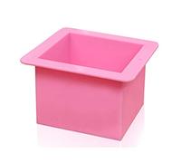 SUCHUANGUANG 12 cm / 5"Cubo súper Grande Cuadrado Molde de Silicona Resina de fundición Herramientas para Hacer Joyas Bandeja para Hornear Rojo