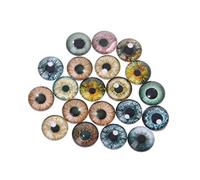 SUCHUANGUANG 20 Piezas de Vidrio para Ojos de muñeca, Manualidades de Animales, Globos oculares para Accesorios para Ojos de Dinosaurio