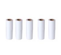 SUCHUANGUANG 5 Piezas 80x30MM Rollo de Papel de recibo térmico para Impresora térmica móvil POS de 80MM Papel de Impresora Blanco