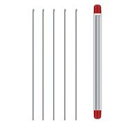 SUCHUANGUANG 5 Piezas Aguja para Lombrices Herramienta de Alimentación de Agujas con Gancho para Lombrices Huecas Portátil para Pesca de Carpas Acero Inoxidable Fácil de Usar