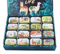 SUCHUANGUANG Caja de Lata Colorida Cajas de Embalaje de Frasco Sellado para joyería Contenedores artesanales Caja de Dulces Pendientes de Monedas Auriculares Caja de Pastillas Hierro