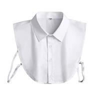 SUCHUANGUANG Forma De Cierre De Botón Cuello Decorativo Tela Apliques De Costura Escote Media Camisa Cuello Antideslizante