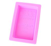 SUCHUANGUANG Molde de Silicona para Pastel de ladrillo Dorado, fabricación Hecha a Mano, Molde de jabón con Forma de lingote, Sello de álbum de Silicona