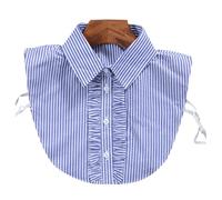 SUCHUANGUANG Mujeres Raya Cuello De Encaje Camisa Cuello Falso Corbata Vie Detacha