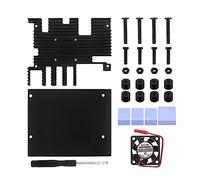 SUCHUANGUANG para Orange Pi 5 Plus Caja de Metal con Kit de Ventilador y disipador de Calor, Caja de Metal para Orange Pi 5 Plus 4GB/8GB/16GB Aleación de Aluminio
