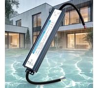 SUCIKORIO 24V 300W Impermeable LED Transformador Exterior IP67, Fuente Alimentacion Constante Ultrafino LED Driver Controlador AC 220V a DC 24V 300W 12,5A Fuente de Alimentación LEDs de Bajo Voltaje