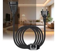 SUCIKORIO Interruptor Regulador Intensidad Luz 2 Metros Dimmer Regulable Intensidad LED 220V 100W Máx Cable de Extensión para Interruptor de Luz Silencioso para Tiras LED Regulable