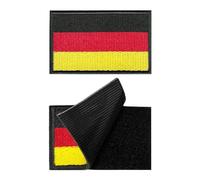 SUCIKORIO Pack de 2 Parches Mochila Militar 8x5cm, Parche Bandera Alemania Parches Bordados Bandera Alemán para Mochila, Chaleco, Gorras, Tactica