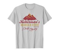 Sucio Bailando Kellerman's Mountain House Montañas Catskill Camiseta, Hombre, Plata, M