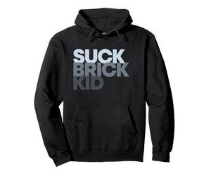 Suck Brick Kid - Gráfico Divertido con Cita Perforada Sudadera con Capucha
