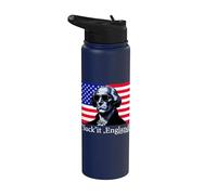 Suck it England Funny 4th Of July George Washington 1776 Stainless Steel Insulated Water Bottle