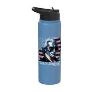 Suck it England Funny 4th Of July George Washington 1776 Stainless Steel Insulated Water Bottle
