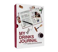 Suck UK Diario de bebidas, libro de vino y libro de registro de whisky, libro de recetas de bebidas para recetas propias, regalos de vino, haz tu propio libro de cócteles, cuaderno personalizado para
