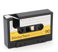 Suck UK Dispensador de cinta - Escritorio dispensador de cinta de casete retro - Accesorios de escritorio retro - Accesorios de oficina novedosos - Soporte adhesivo - Organizador de doble cara