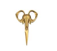 Suck UK Elephant - Tijeras jumbo de acero inoxidable, acabado de latón para uso fino y resistente, plástico, sin afilado, regalo único para zoólogos y barberos