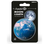 Suck UK Imanes de nevera animados de luna y tierra | Imanes de nevera para niños e imanes divertidos para pizarra blanca | Planetas magnéticos para niños sistema solar | Regalos espaciales, regalos de