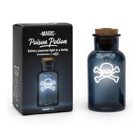 Suck UK Lámpara de botella de calavera de poción venenosa, decoración gótica para el hogar y regalos góticos, luz de neón en botella, luces de Halloween y regalos de Halloween, decoración gótica e