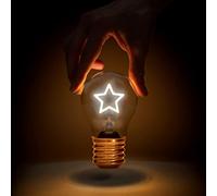 Suck UK Lámpara de mesa recargable | Lámparas de mesa con forma de estrella que funcionan con pilas | Luz USB y decoración de escritorio con luz de estrella | Bombilla de batería | Lámparas
