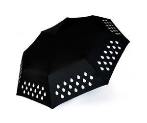 SUCK UK | Paraguas Negro Cambia Color | Paraguas Colores Antiviento | Paraguas Plegable Multicolor