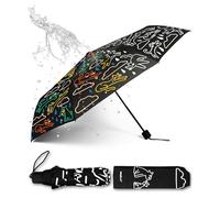 Suck UK Paraguas que cambia de color, gatos y perros lloviendo, regalos de perro salchicha, paraguas plegable y resistente al viento, paraguas compacto para mujer, mango de agarre suave, 100 cm de